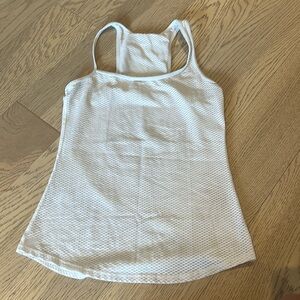 Super cute white asymmetrical workout top